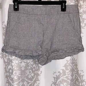 Loft chino shorts with ruffles